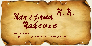 Marijana Makević vizit kartica